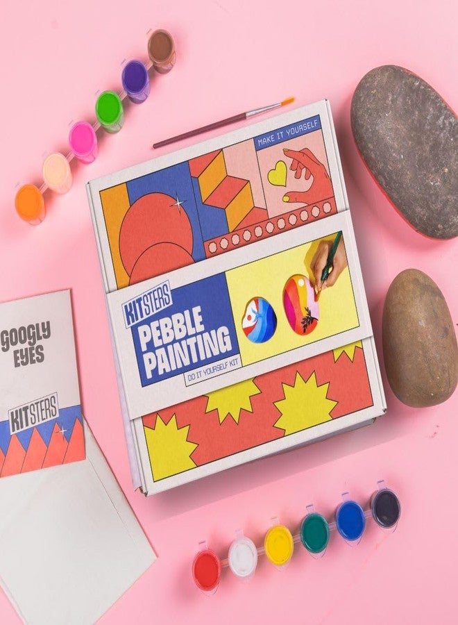 Kitsters DIY Pebble Painting Kit | Pet Rock Stone Painting Kit for Kids and Adults | Art and Craft Activity kit for Girls and Boys, Gifts for Kids Ages 3,4,5,6,7,8,9,10 - Image 2